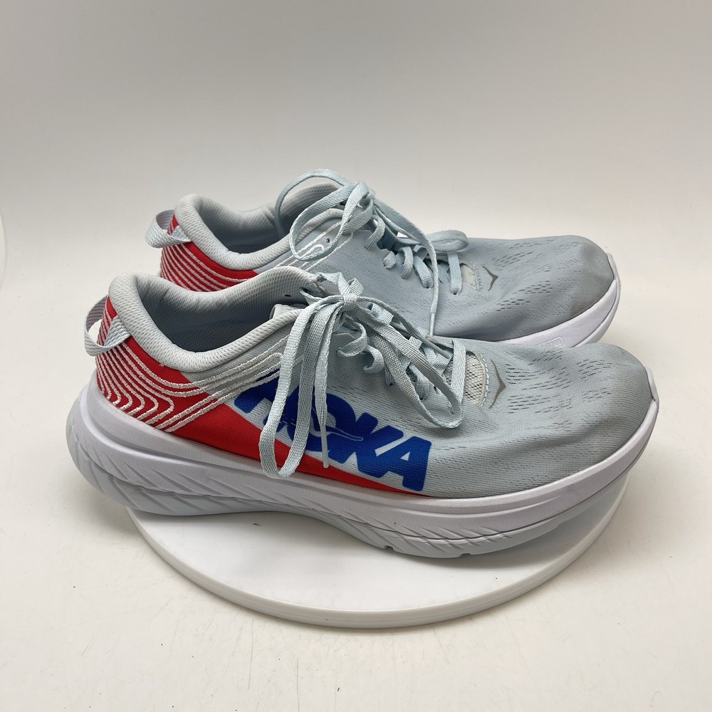 Hoka One One Carbon X Womens 9 Blue 1102887 PAPRD Athletic Gym Shoes Sneakers